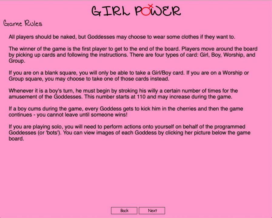 Girl Power! Action cards.