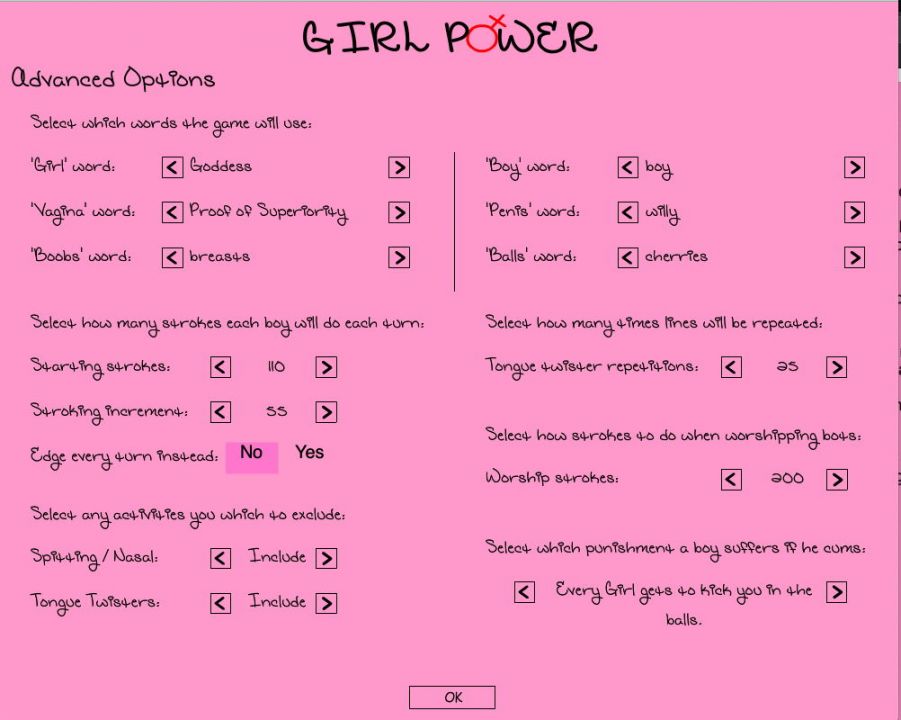 Girl Power! Action cards.